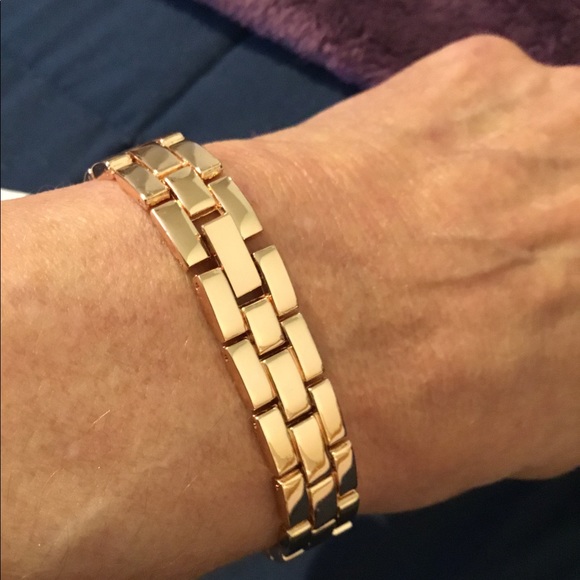 NWT Croton “Manhattan” Rose Gold Panther Link Watch, 7 1/2” - Picture 7 of 12